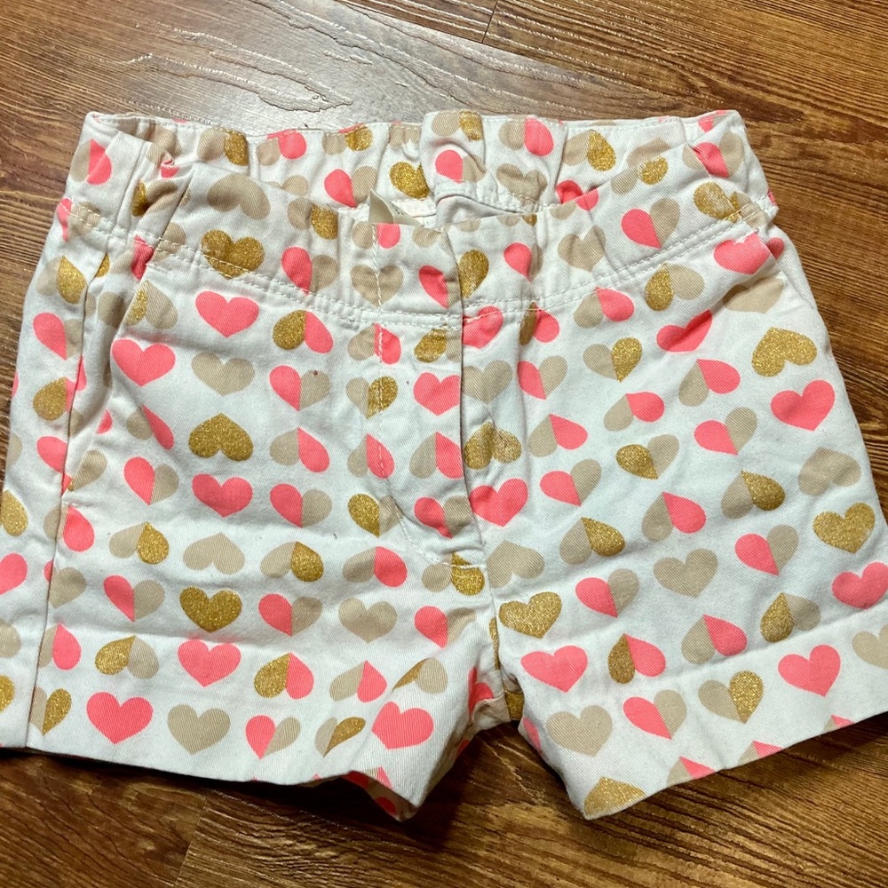 Crew cuts Heart shorts Size 5